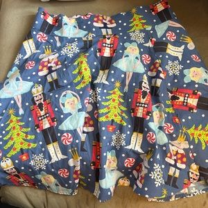 Retrolicious Christmas Nutcracker Skater Skirt Size XL